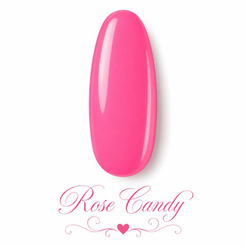 Capsule vernis gel Rose Candy Beauty Distribution, rose candy intense et brillant avec finition glossy, idéale pour une manucure girly, lumineuse et professionnelle.