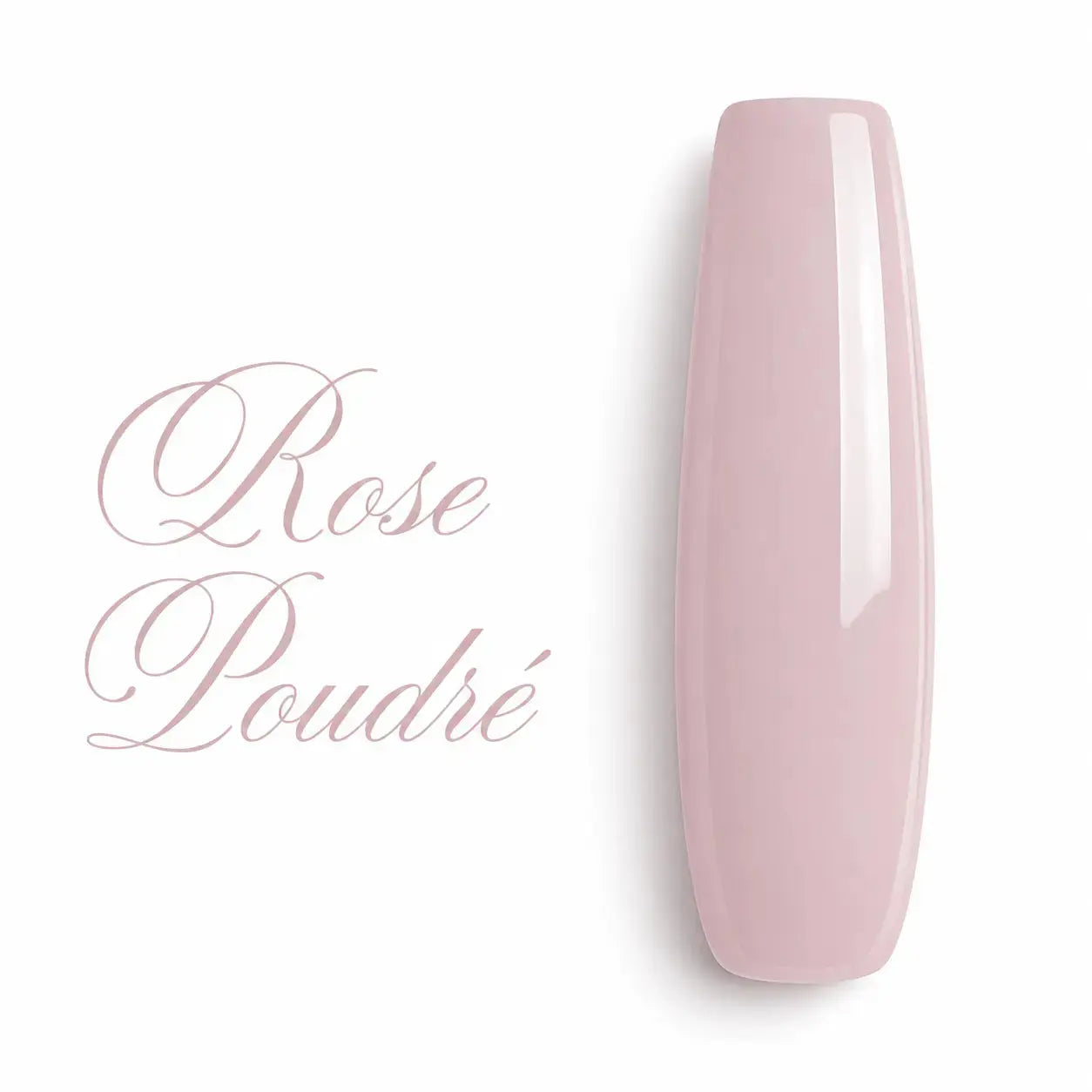 Capsule nuancier Rose Poudré au fini glossy, teinte rose laiteux pastel douce et lumineuse, idéale pour vernis semi-permanent, gel UV LED et manucure professionnelle Beauty Distribution.