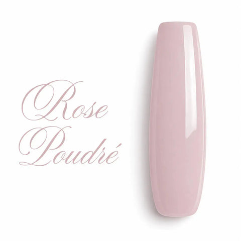 Capsule nuancier Rose Poudré au fini glossy, teinte rose laiteux pastel douce et lumineuse, idéale pour vernis semi-permanent, gel UV LED et manucure professionnelle Beauty Distribution.