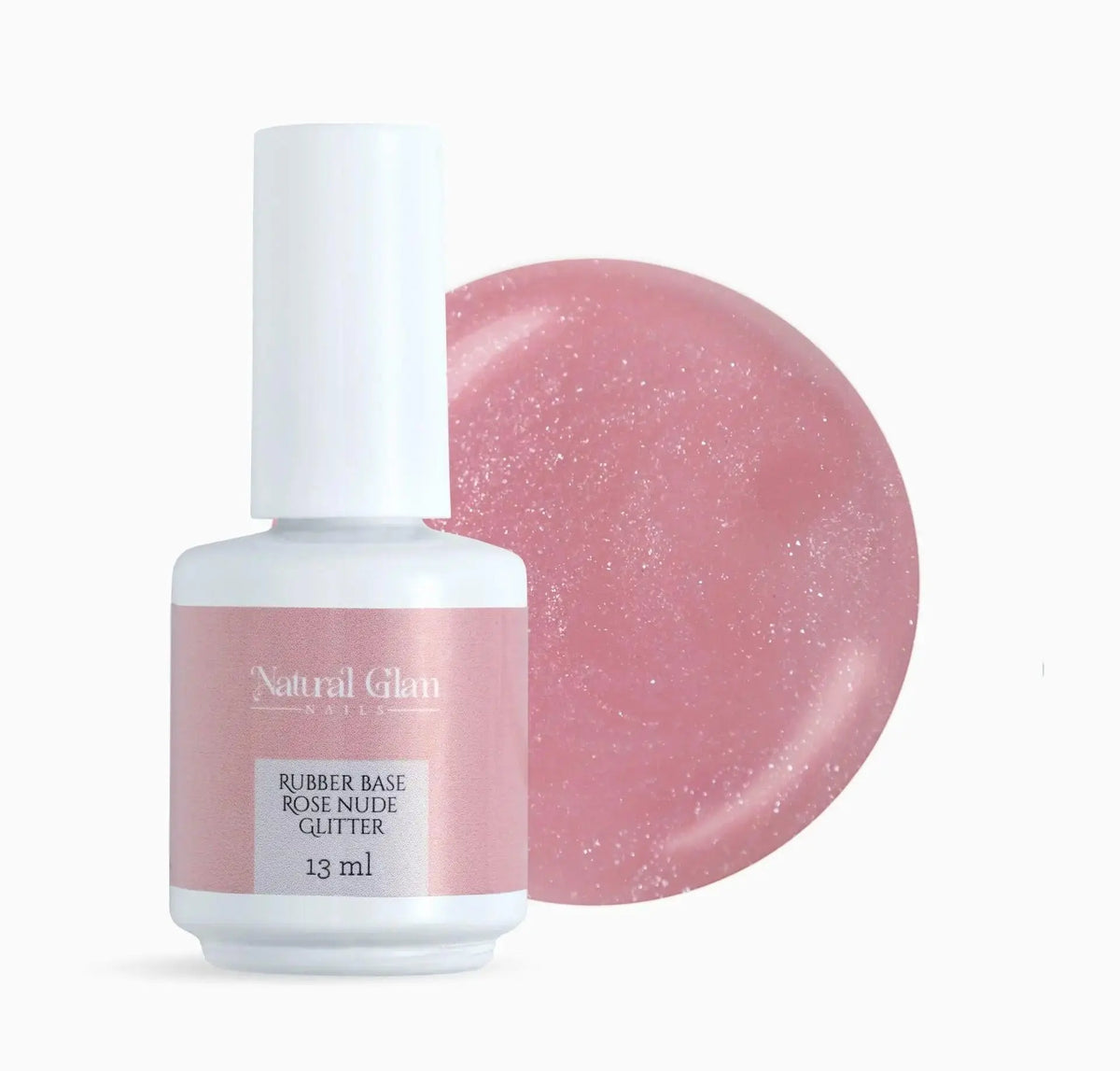 Rubber Base Rose Nude Glitter 13ml – L’Éclat Subtil pour un Gainage Scintillant Beauty Distribution