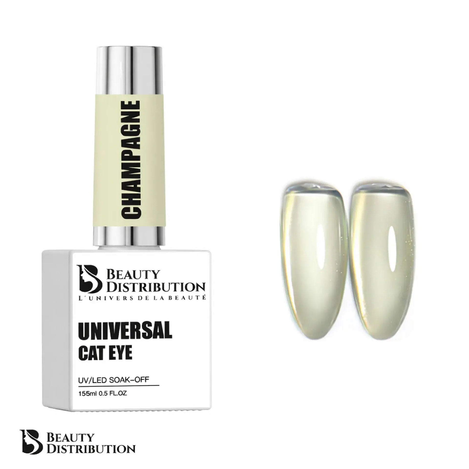 Vernis Semi-Permanent Universal Cat Eye – Champagne (15 ml)