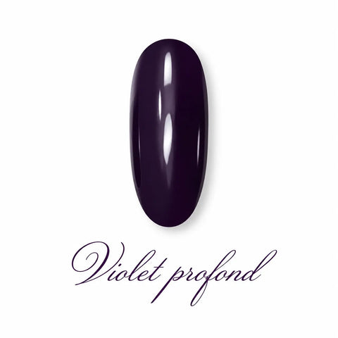 Vernis gel violet profond Beauty Distribution – nuancier capsule ongle glossy, teinte prune foncée intense, couleur élégante pour manucure, nail art et prothésiste ongulaire.
