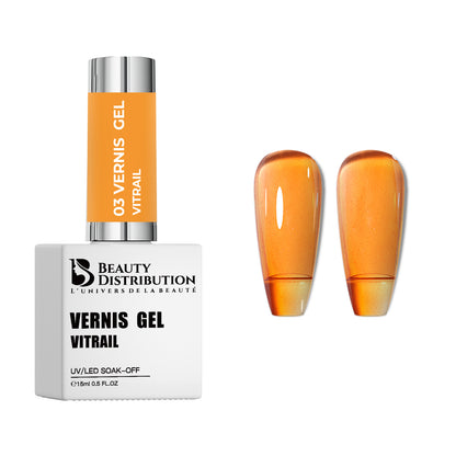 Vernis Gel UV/LED Vitrail Orange N°03