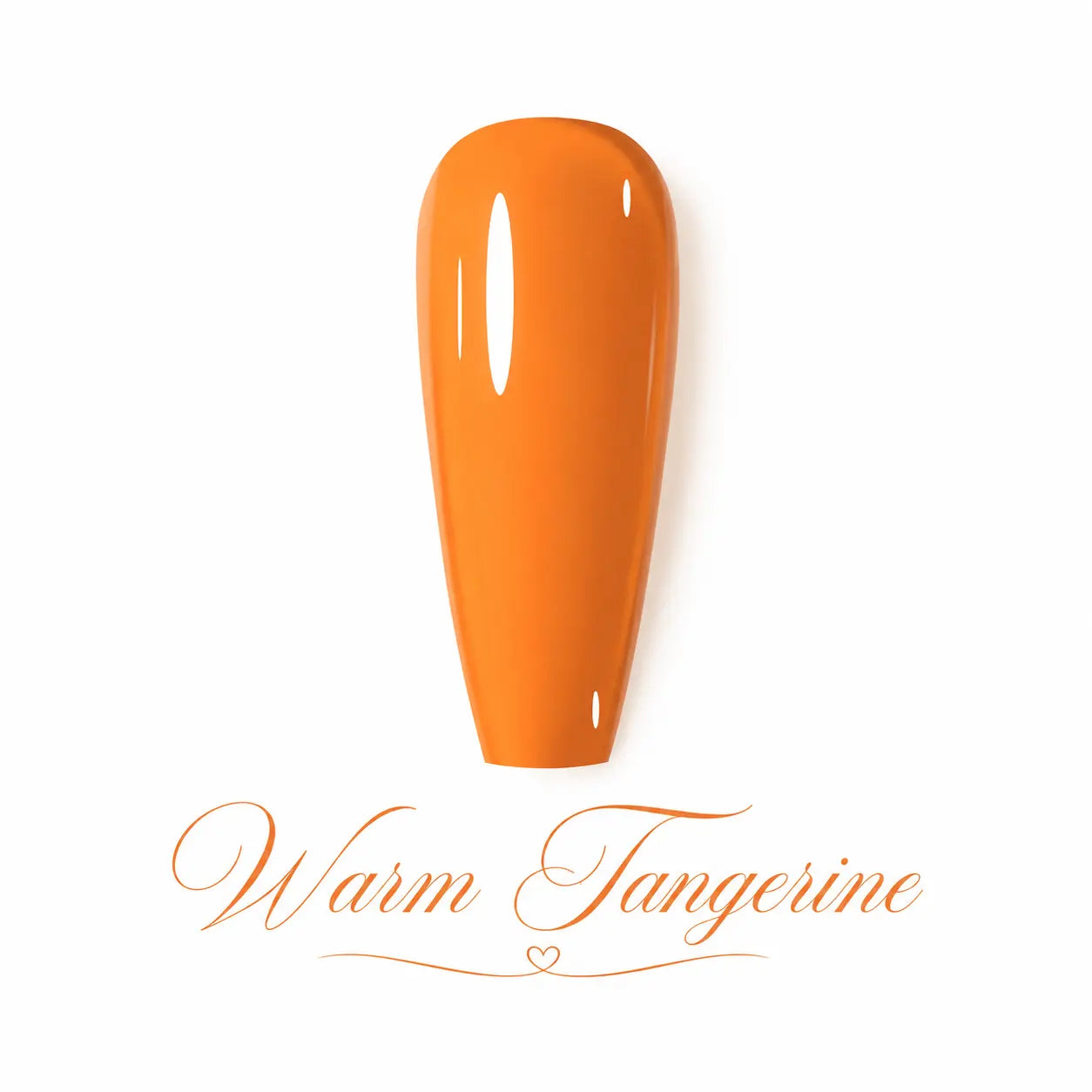 Vernis gel Warm Tangerine FD82 Beauty Distribution, teinte orange tangerine chaude effet glossy, capsule couleur sur fond blanc pour manucure professionnelle UV/LED.